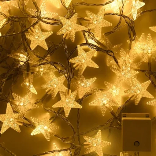 100 LED Christmas Star String Lights