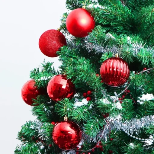 18pcs Red Christmas Ball Ornaments Decoration 3.15in