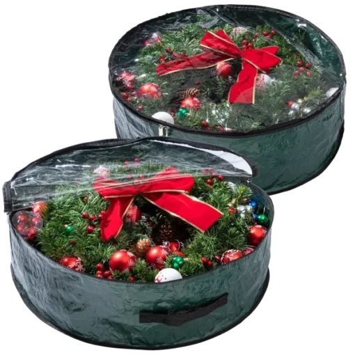 2pcs Christmas Wreath Storage Bags