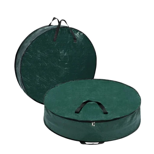 2pcs Green Christmas Wreath Storage Bags 36in