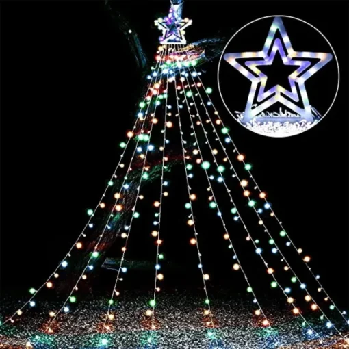 345 LED 8 Lighting Modes Waterfall Lights 16.4ft