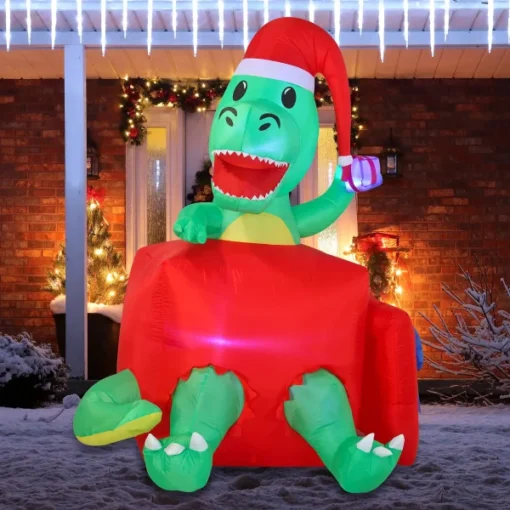 6ft LED Inflatable Dinosaur In A Gift Box