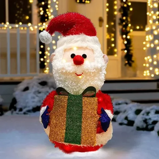 Collapsible Santa LED Yard Light 22in